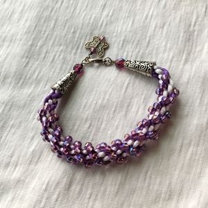 Purple butterfly bracelet